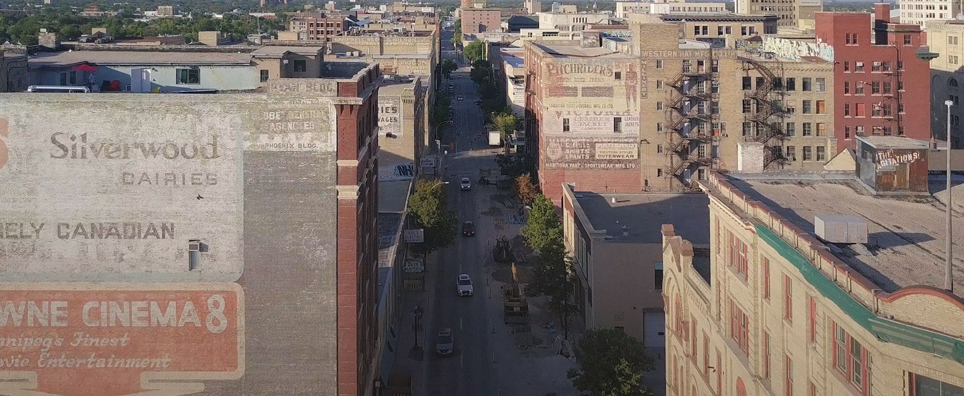 Image of ghost signs in Winnipeg's Exchange District from Writing On The Wall